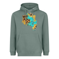 Sage glitter leopard turquoise patch Heavyweight Hoodie - AdoDesignShop