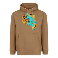 Toasted Coconut glitter leopard turquoise patch Heavyweight Hoodie - AdoDesignShop