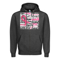 Charcoal Heather breast cancer ribbon Zipper Hoodie - JahusDesignShop