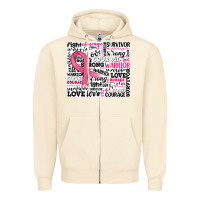 Sandshell breast cancer ribbon Zipper Hoodie - JahusDesignShop