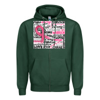 Sports Green breast cancer ribbon Zipper Hoodie - JahusDesignShop