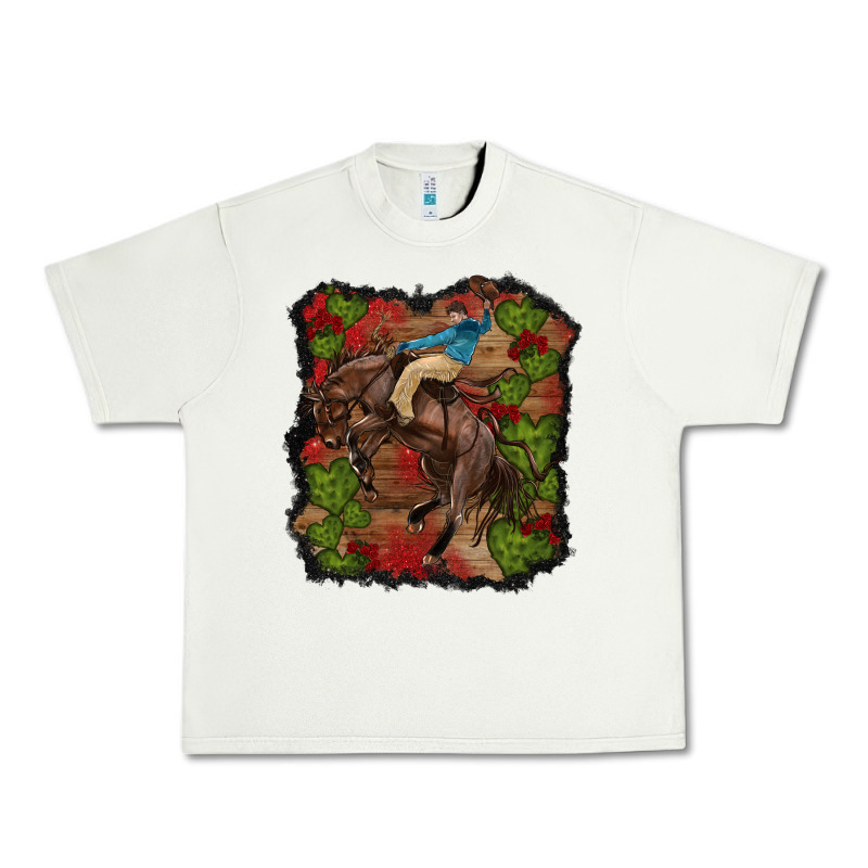 Valentine's Day Cowboy Cactus Rose Urban Heavy Tee by RanaPortraitStore | Teevron