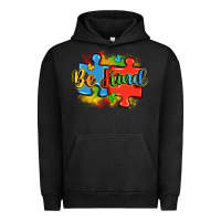 Pigment Black be kind autism Urban Hoodie - LillyAllenDesigns