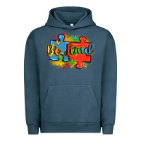 Pigment Midnight Navy be kind autism Urban Hoodie - LillyAllenDesigns