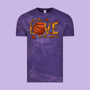 For The Love Of The Game Basketball Vintage Tee Designed By Texasbilliewilder