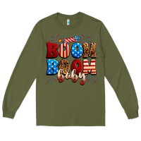 Army Green Boom boom baby Long Sleeve Tee - Neo Western