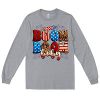 Heather Grey Boom boom baby Long Sleeve Tee - Neo Western