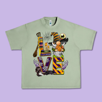 Halloween Love Gnome Urban Heavy Tee Designed By Barkaloodesign