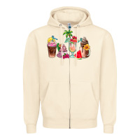Sandshell summer coffee cups Zipper Hoodie - AdoDesignShop