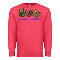 Cardinal peace love mardi gras Premium Sweatshirt - BarkalooDesign