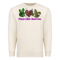 Sandshell peace love mardi gras Premium Sweatshirt - BarkalooDesign