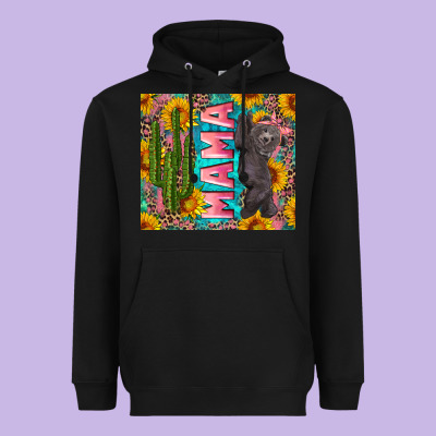 Western Mama With Baby Bear Heavyweight Hoodie Designed By Artiststas