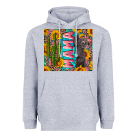 Heather Grey western mama with baby bear Heavyweight Hoodie - Artiststas