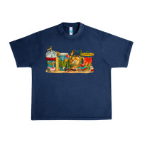 Navy teacher fuel coffee cups Urban Heavy Tee - texasbilliewilder