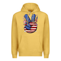 Antique Gold peace 4th july Premium Hoodie - NancyCooperArtShop