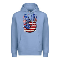 Colony Blue peace 4th july Premium Hoodie - NancyCooperArtShop