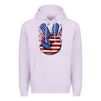 Lilac peace 4th july Premium Hoodie - NancyCooperArtShop