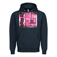 Navy breast cancer Zipper Hoodie - JahusDesignShop