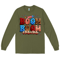 Army Green Boom boom mama Long Sleeve Tee - Neo Western