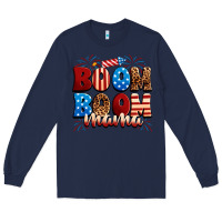 Navy Boom boom mama Long Sleeve Tee - Neo Western