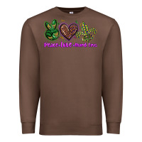 Chestnut peace love mardi gras Premium Sweatshirt - BarkalooDesign
