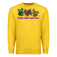 Lemon peace love mardi gras Premium Sweatshirt - BarkalooDesign