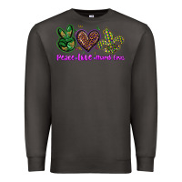 Smoke peace love mardi gras Premium Sweatshirt - BarkalooDesign