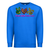 True Royal peace love mardi gras Premium Sweatshirt - BarkalooDesign