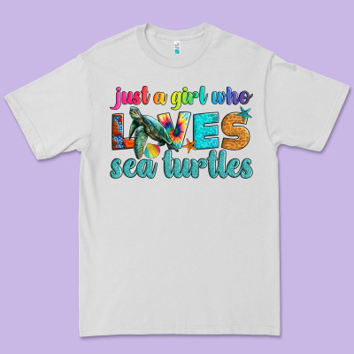 Just A Girl Who Loves Sea Turtle Premium Tee Designed By Artiststas
