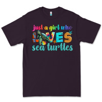 Plum just a girl who loves sea turtle Premium Tee - Artiststas