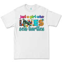 White just a girl who loves sea turtle Premium Tee - Artiststas