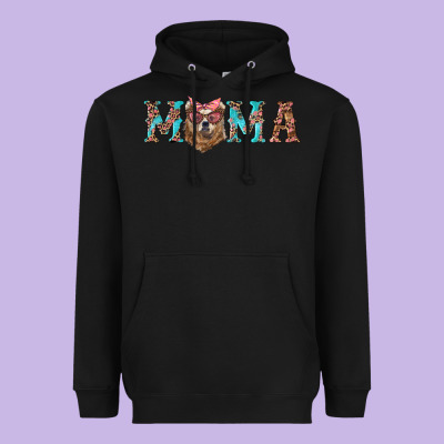 Mama With Bear Heavyweight Hoodie Designed By Artiststas