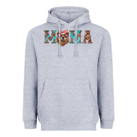 Heather Grey mama with bear Heavyweight Hoodie - Artiststas