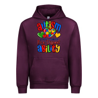 Mauve Wine autism is not a disability it's a different abilit Urban Hoodie - LillyAllenDesigns