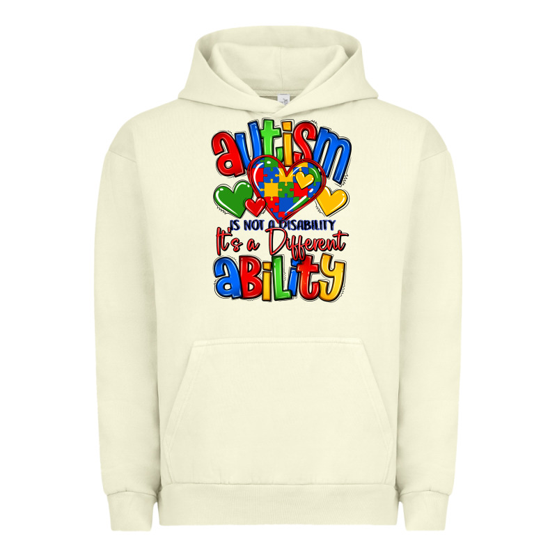 Autism Is Not A Disability It's A Different Abilit Urban Hoodie by LillyAllenDesigns | Teevron