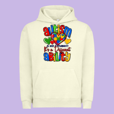 Autism Is Not A Disability It's A Different Abilit Urban Hoodie Designed By Lillyallendesigns