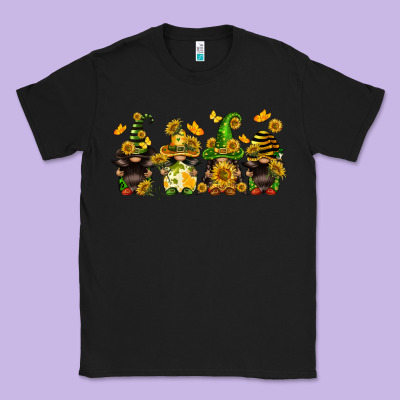 Sunflower Gnomies Classic Tee Designed By Fadigitalartstudio