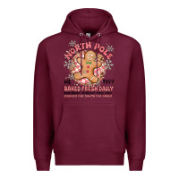 Burgundy north pole baked fresh daily Premium Hoodie - MaliasSmallBusiness