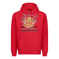 Red north pole baked fresh daily Premium Hoodie - MaliasSmallBusiness