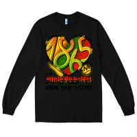 Black juneteenth 1865 graffiti Long Sleeve Tee - HRA Design Shop