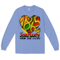 Colony Blue juneteenth 1865 graffiti Long Sleeve Tee - HRA Design Shop