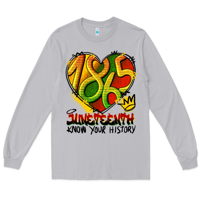Juneteenth 1865 Graffiti Long Sleeve Tee by HRA Design Shop | Teevron