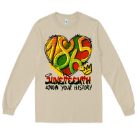 Mushroom juneteenth 1865 graffiti Long Sleeve Tee - HRA Design Shop