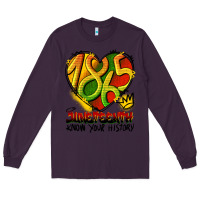 Plum juneteenth 1865 graffiti Long Sleeve Tee - HRA Design Shop