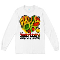 White juneteenth 1865 graffiti Long Sleeve Tee - HRA Design Shop