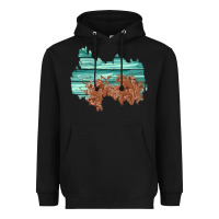 Black wood leather patch Heavyweight Hoodie - AdoDesignShop