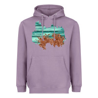 Lavender wood leather patch Heavyweight Hoodie - AdoDesignShop