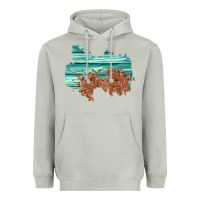 Moon Dust wood leather patch Heavyweight Hoodie - AdoDesignShop