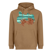 Toasted Coconut wood leather patch Heavyweight Hoodie - AdoDesignShop