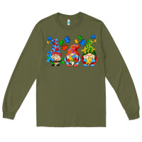 Army Green autism gnomes Long Sleeve Tee - AdoDesignShop